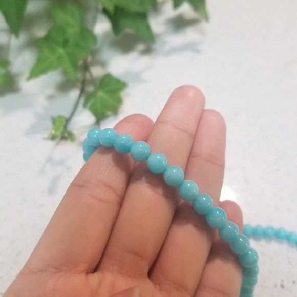 6mm AAA quality amazonite mint summer necklace - Picture 3 of 4